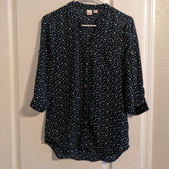 Dark Blue Blouse Size Small - Picture 5 of 5